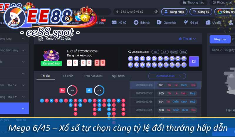 Mega 6/45 – Xổ số tự chọn cùng tỷ lệ đổi thưởng hấp dẫn