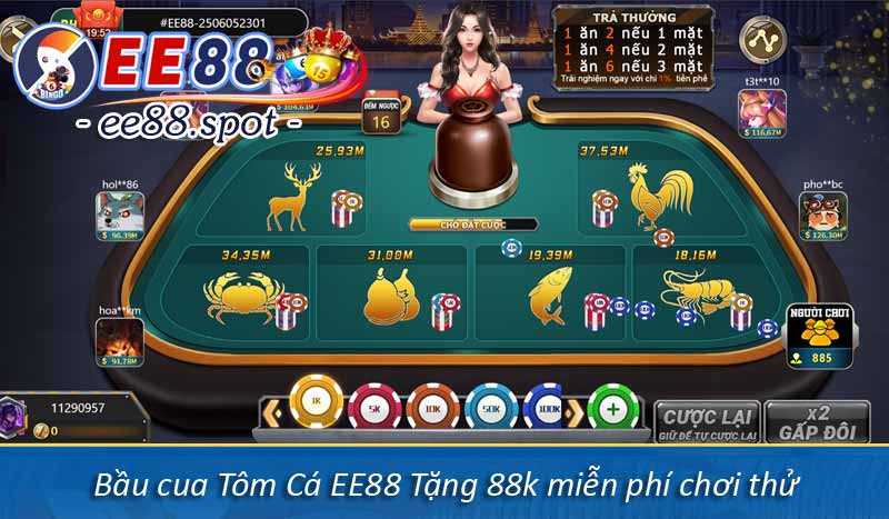 bầu cua tôm cá ee88 tặng 88k miễn phí chơi thử