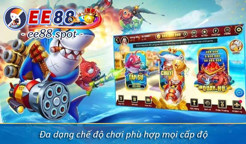 Đa dạng chế độ chơi phù hợp mọi cấp độ