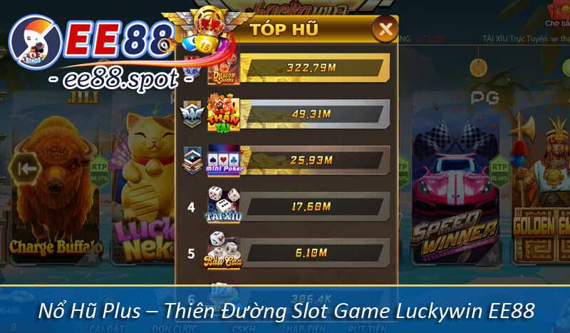 Nổ Hũ Plus – Thiên Đường Slot Game Luckywin EE88